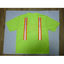 Reflective Safety T-Shirt Made of Bird Eye Fabric